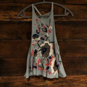 Urban Outfitters Embroidered Halter Top.